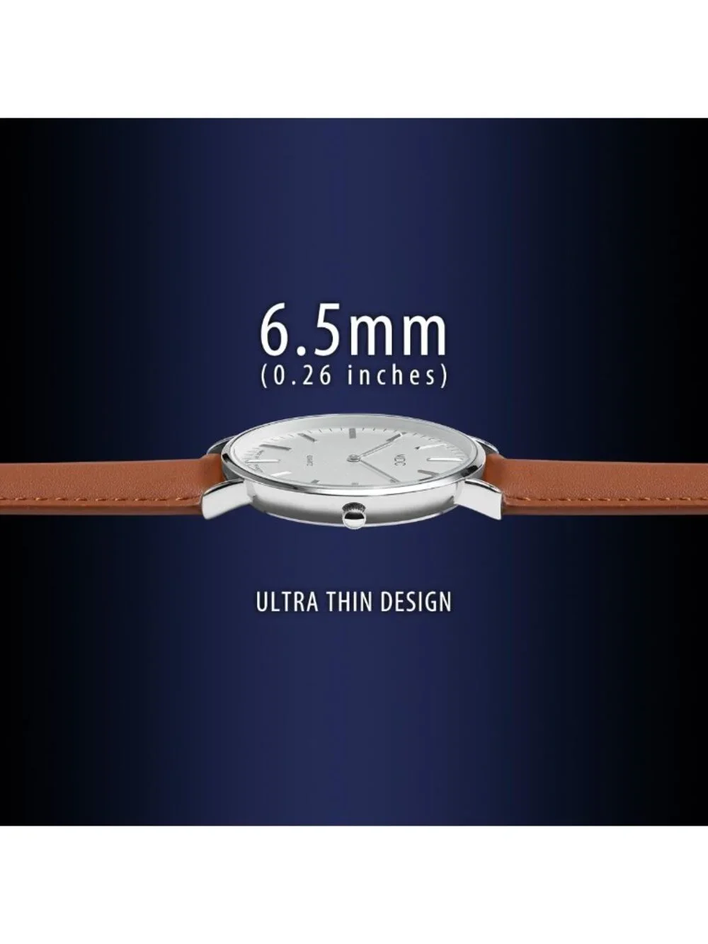 Minimalist Men's Dress Watch - Ultra Thin Design, Stylish Leather Band
